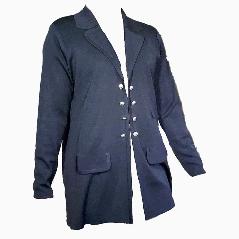 Exclusively Misook lapel button 3 pocket cardigan M Medium